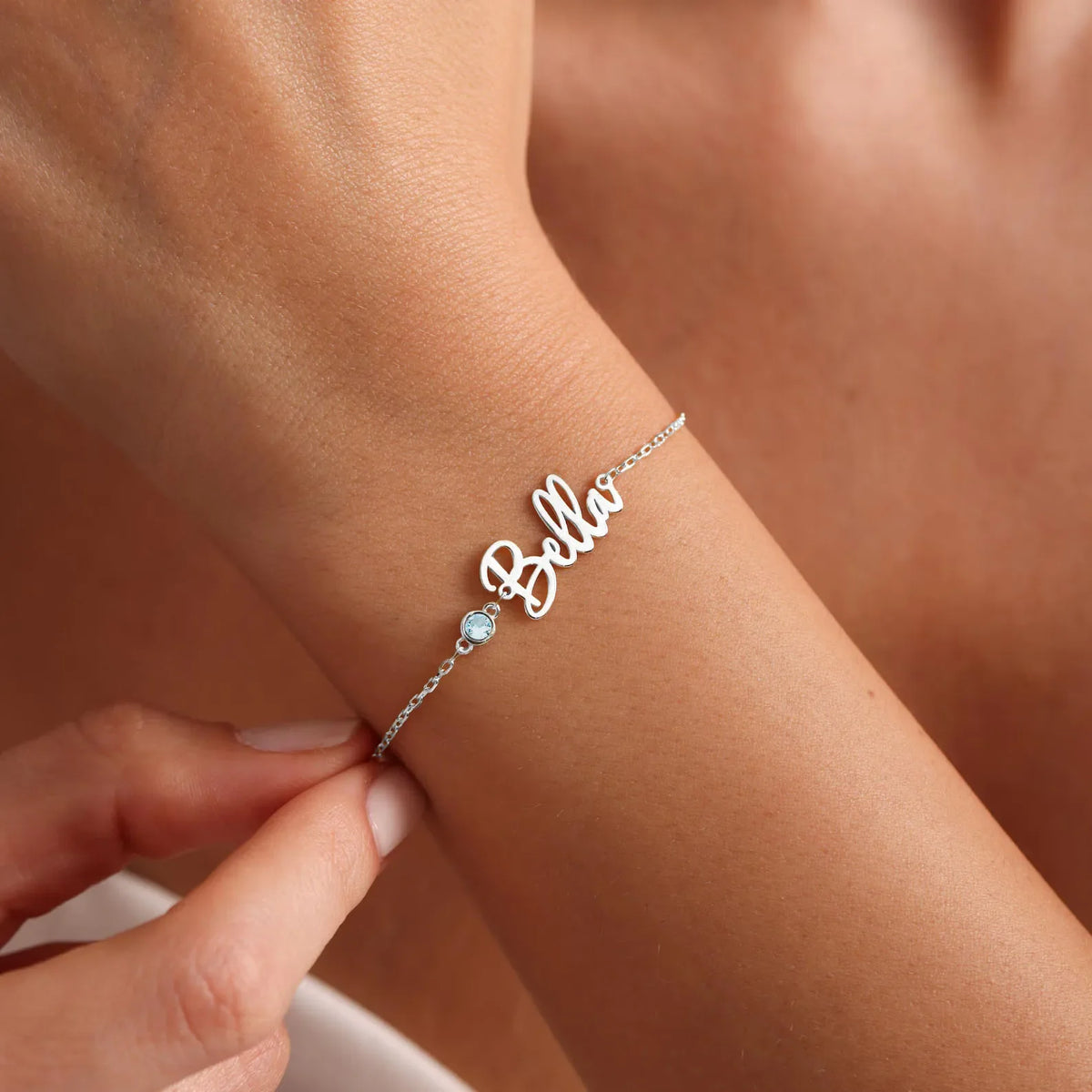 Bracelet Personnalisé DIY Avec Pierre De Naissance Pour Femme, Bracelet Avec Nom Personnalisé Pour Elle, Cadeau D'Anniversaire, Bracelet Exquis Et Tendance